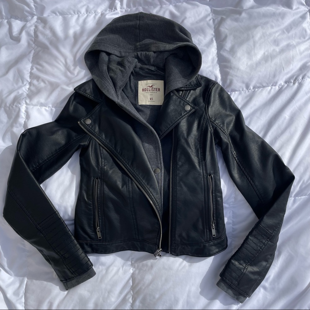 Hollister Faux Leather Moto Jacket
